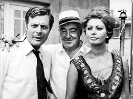 Mastroianni, De Sica et Sophia Loren Mastroianni, De Sica et Sophia Loren